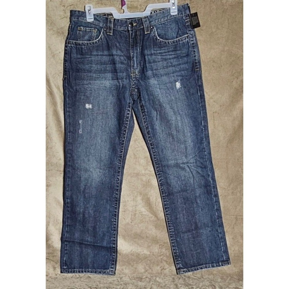 J.Ferrar Mens Slim‎ Straight Jeans 36x32 Northpole Wash Modern Fit Denim NWT
